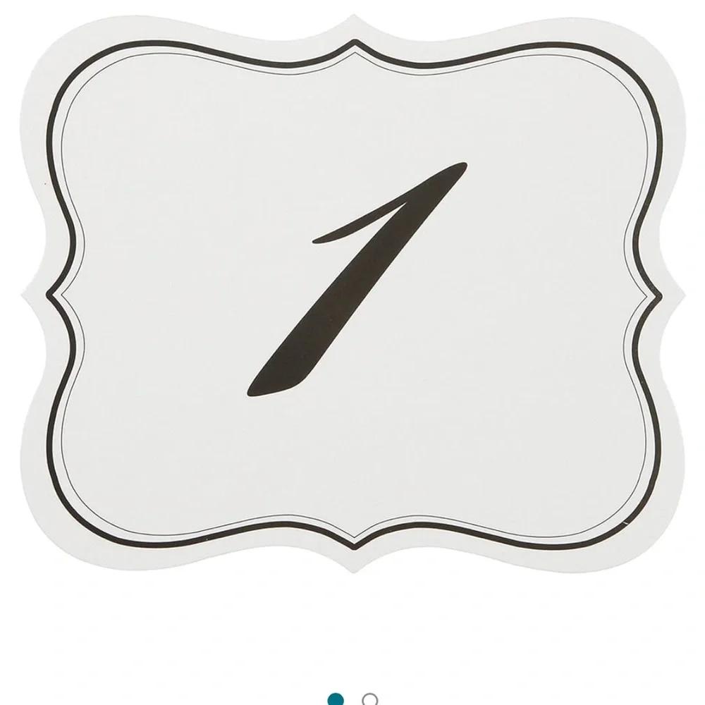 David Dutera Reception Table Numbers - Picture 2 of 3